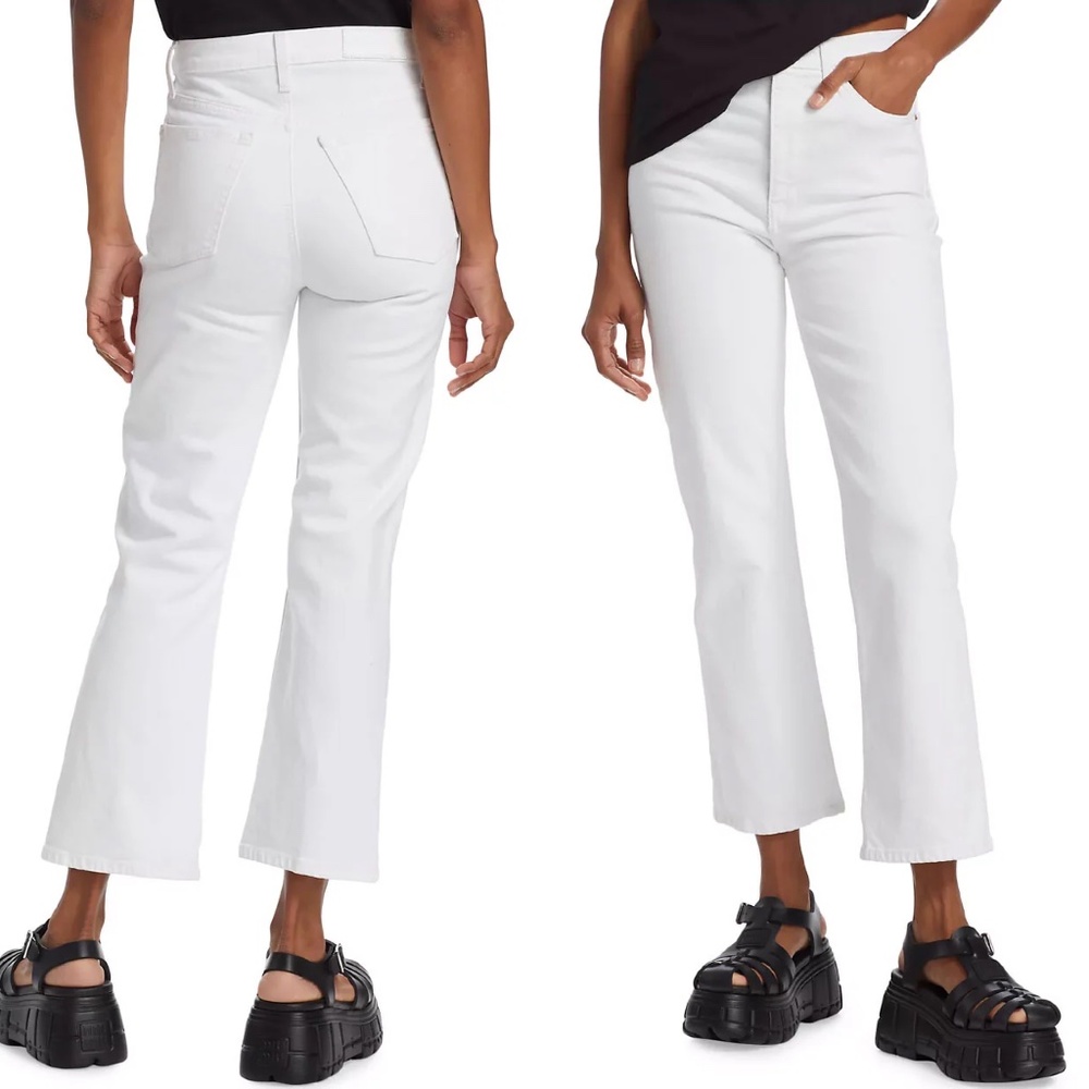 Re/done white 70's crop boot jean FINAL PRICE NO OFFER CONSIDERED